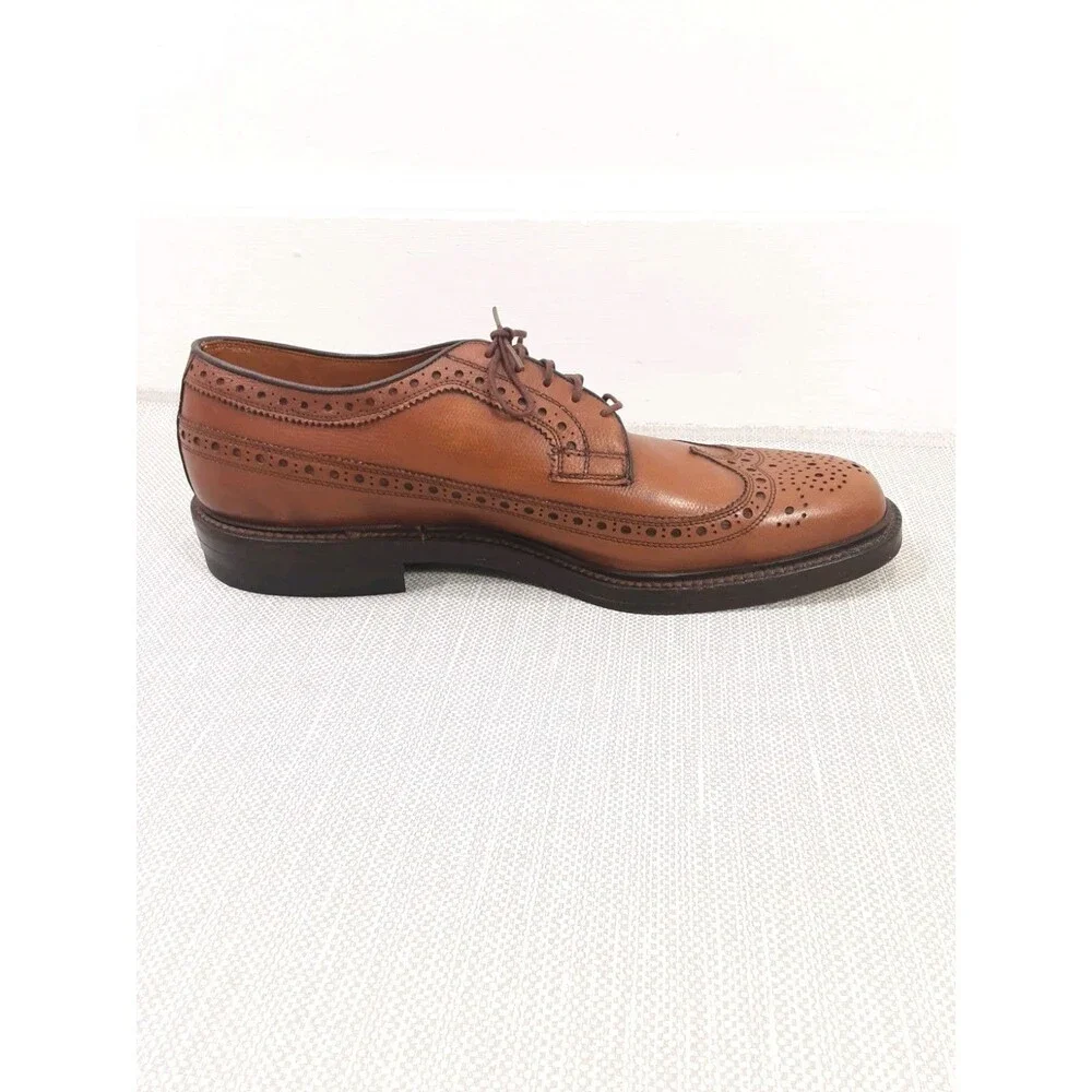 Nettleton Vintage Dress Shoes Size 10 C Brown Leather Oxford Wingtip Brogue Men